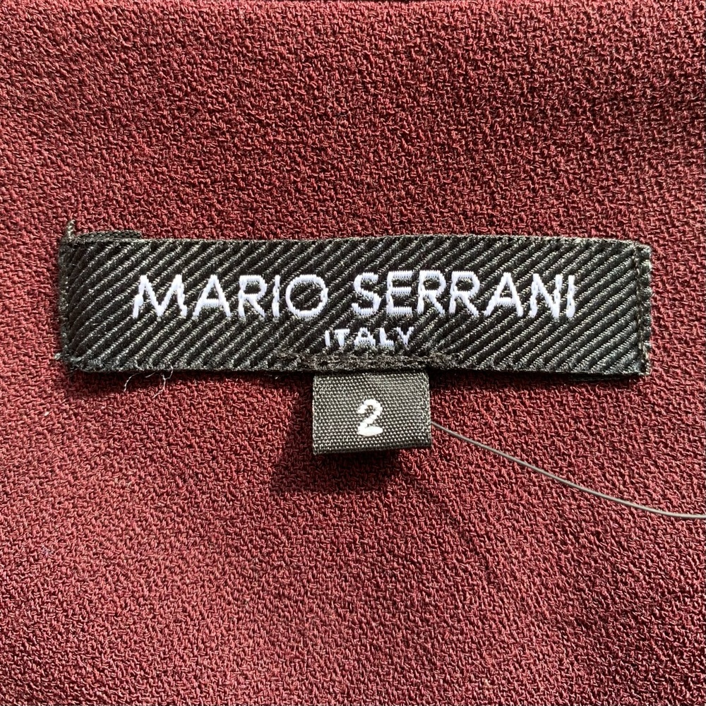 Mario Serrani Italy Burgundy Cropped Peplum Blazer - Picture 9 of 10